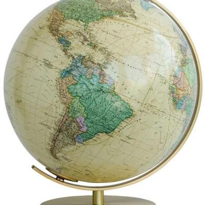 Globes terrestres décoratifs Globe terrestre illuminé Globe Politique  topographique en Relief 3D Grand Globe terrestre de 12 Pouces avec AR et  Base en