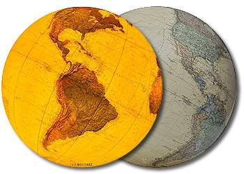 Super mini globe terrestre rond en cristal avec carte du monde boules de  cristal décoratives pour bureau, maison, bureau, cadeau (doré)